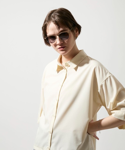 leswel(レスウェル)の「【M/L】エンブロイダリーコンビシャツチュニック(チュニック・レディース・ネイビー/オフホワイト・M/L)」の8枚目の写真