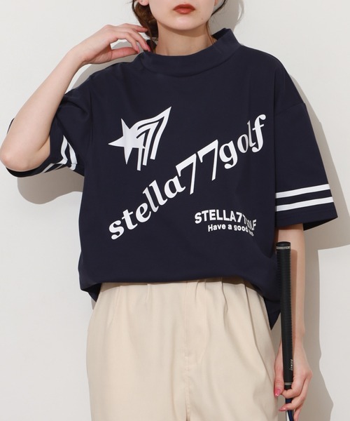 stella77golf(ステラセブンティーンセブンゴルフ)の「COOLMAX接触冷感モックネックTシャツ(Tシャツ/カットソー・メンズ・ホワイト系1/ホワイト系/ホワイト/ネイビー系1/ブラック系1/ブラック/ブラック系/ネイビー/ネイビー系・XL/XXL/M/L)」の9枚目の写真