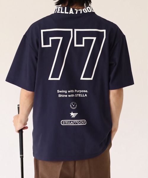 stella77golf(ステラセブンティーンセブンゴルフ)の「COOLMAX接触冷感モックネックTシャツ(Tシャツ/カットソー・メンズ・ホワイト系1/ホワイト系/ホワイト/ネイビー系1/ブラック系1/ブラック/ブラック系/ネイビー/ネイビー系・XL/XXL/M/L)」の19枚目の写真