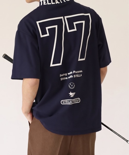 stella77golf(ステラセブンティーンセブンゴルフ)の「COOLMAX接触冷感モックネックTシャツ(Tシャツ/カットソー・メンズ・ホワイト系1/ホワイト系/ホワイト/ネイビー系1/ブラック系1/ブラック/ブラック系/ネイビー/ネイビー系・XL/XXL/M/L)」の20枚目の写真