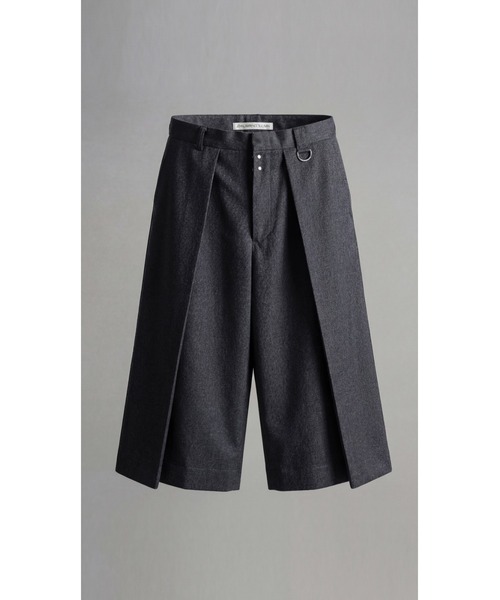 WOOL GABARDINE TUCKED WIDE SHORTS（その他パンツ）｜JOHN LAWRENCE