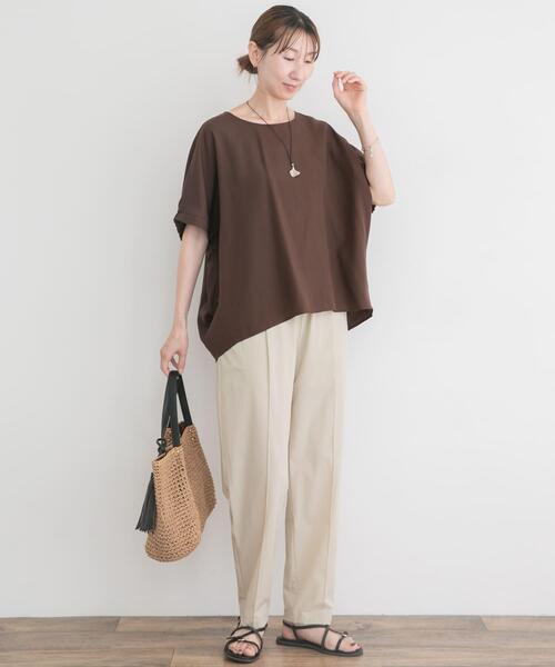 ITEMS URBANRESEARCH(アイテムズ アーバンリサーチ)の「REFINED LINEN ドルマンブラウス(シャツ/ブラウス・レディース・ブラウン/ブラック/オフホワイト・FREE)」の11枚目の写真