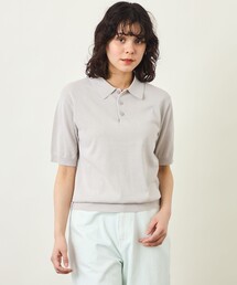 GREY LABEL リネンミックスポロニット