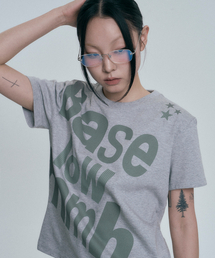MOO（エムオーオー）の「ベースロウクロップ半袖Tシャツ - グレー（Tシャツ/カットソー）」