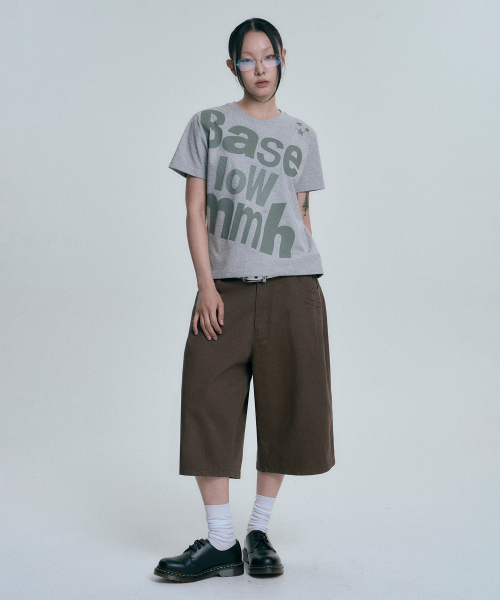 MOO（エムオーオー）の「ベースロウクロップ半袖Tシャツ - グレー（Tシャツ/カットソー・メンズ・ライトグレー・SMALL/MEDIUM/LARGE）」の3枚目の写真