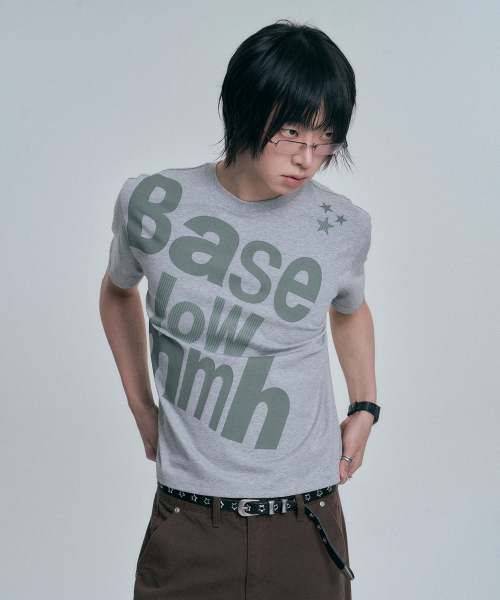 MOO（エムオーオー）の「ベースロウクロップ半袖Tシャツ - グレー（Tシャツ/カットソー・メンズ・ライトグレー・SMALL/MEDIUM/LARGE）」の4枚目の写真