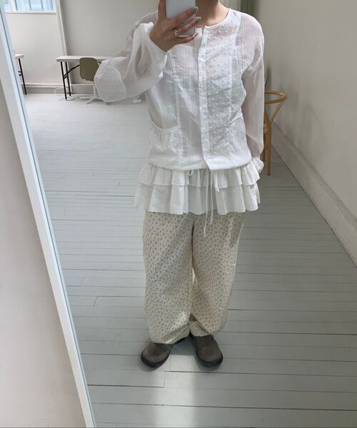 OHESHIO(オヘシオ)の「POCKET FRILL SLEEVELESS, WHITE(Tシャツ/カットソー・レディース・その他・FREE)」の9枚目の写真
