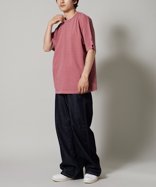 OK YESTERDAY（オッケーイエスタデイ）の「OK YESTERDAY / オーケー イエスタデイ ピグメンドダイTシャツ 秋 秋服 2026年秋冬（Tシャツ/カットソー・メンズ・ブラック/レッド/パープル/グリーン/ネイビー・L/M）」の18枚目の写真