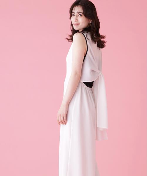 PINKY&DIANNE（ピンキーアンドダイアン）の「◆シアーメッシュバックリボンワンピース（ワンピース・レディース・ホワイト系その他2/ネイビー・36/38）」の10枚目の写真