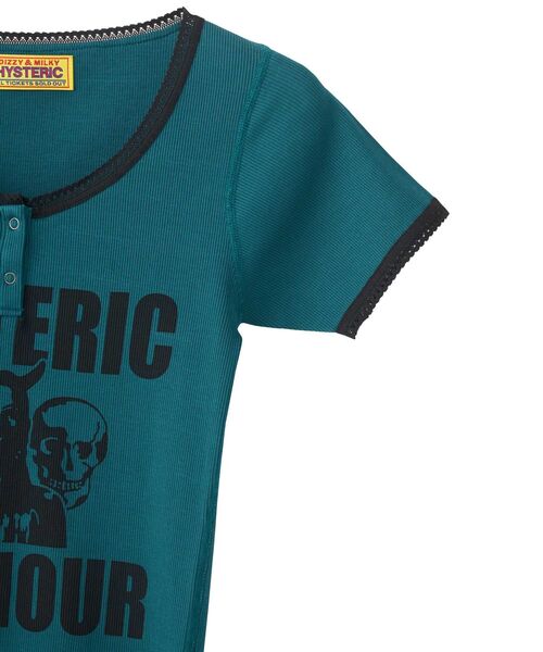 HYSTERIC GLAMOUR(ヒステリックグラマー)の「EVIL SKULL チビTシャツ(Tシャツ/カットソー・レディース・ブラック/レッド/グリーン・FREE)」の8枚目の写真