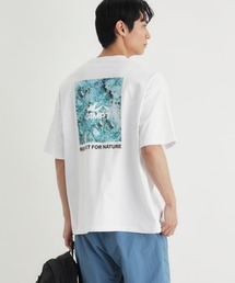 CAMP7 | 【CAMP7】バックスクエアロゴTシャツ (フォトプリント / 綿100% / 抗菌防臭 / オーバーサイズ)(Tシャツ/カットソー)