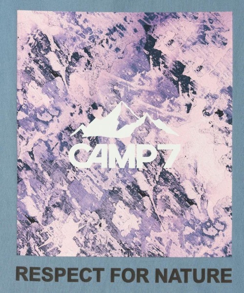 CAMP7（キャンプセブン）の「【CAMP7】バックスクエアロゴＴシャツ (フォトプリント / 綿100% / 抗菌防臭 / オーバーサイズ)（Tシャツ/カットソー・メンズ・ホワイト/ブラック/ブルー・XL/S/M/L）」の8枚目の写真