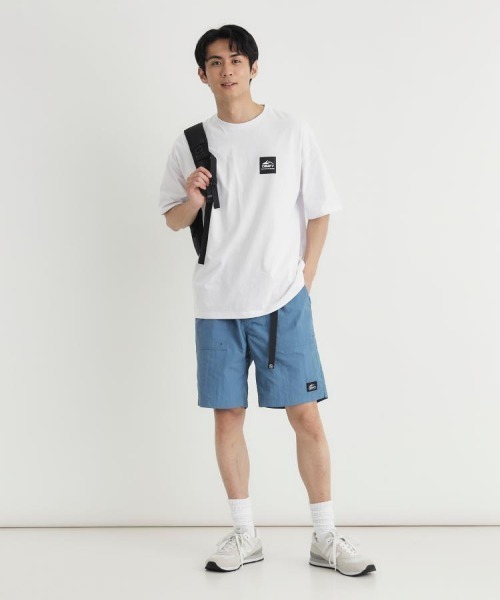 CAMP7（キャンプセブン）の「【CAMP7】バックスクエアロゴＴシャツ (フォトプリント / 綿100% / 抗菌防臭 / オーバーサイズ)（Tシャツ/カットソー・メンズ・ホワイト/ブラック/ブルー・XL/S/M/L）」の13枚目の写真