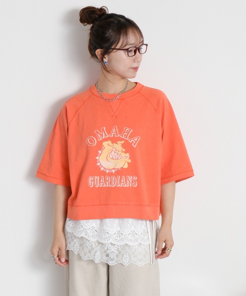 cepo(セポ)の「フロッキー加工アニマルプリントショートスリーブTee(Tシャツ/カットソー・レディース・オフホワイト/サックスブルー/チャコール/レッド・M)」の4枚目の写真