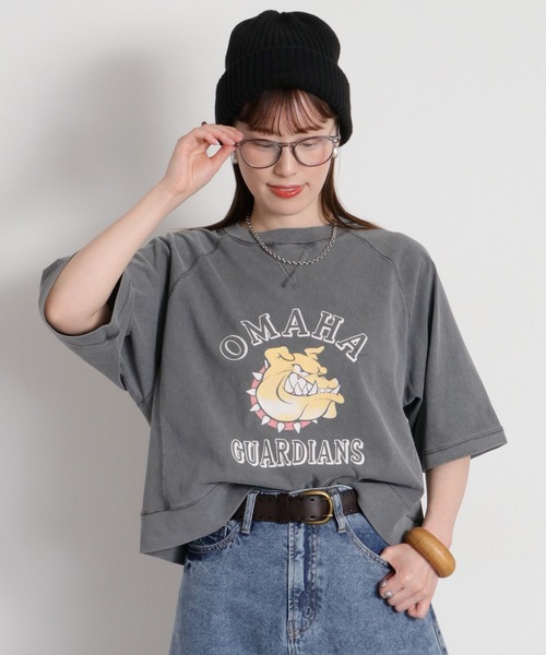 cepo(セポ)の「フロッキー加工アニマルプリントショートスリーブTee(Tシャツ/カットソー・レディース・オフホワイト/サックスブルー/チャコール/レッド・M)」の3枚目の写真