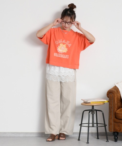 cepo(セポ)の「フロッキー加工アニマルプリントショートスリーブTee(Tシャツ/カットソー・レディース・オフホワイト/サックスブルー/チャコール/レッド・M)」の22枚目の写真