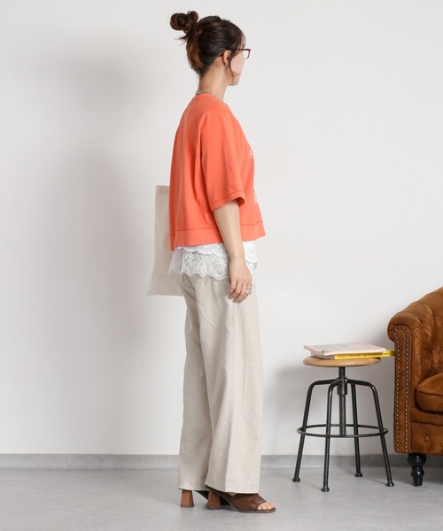 cepo(セポ)の「フロッキー加工アニマルプリントショートスリーブTee(Tシャツ/カットソー・レディース・オフホワイト/サックスブルー/チャコール/レッド・M)」の21枚目の写真