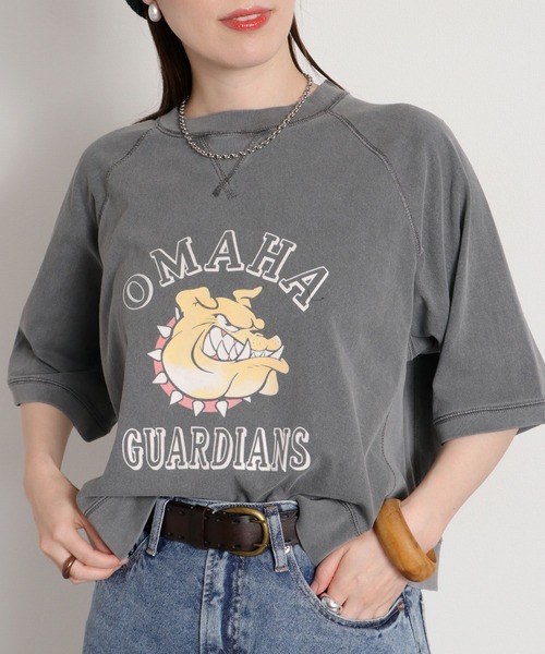 cepo(セポ)の「フロッキー加工アニマルプリントショートスリーブTee(Tシャツ/カットソー・レディース・オフホワイト/サックスブルー/チャコール/レッド・M)」の14枚目の写真