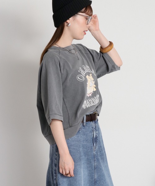 cepo(セポ)の「フロッキー加工アニマルプリントショートスリーブTee(Tシャツ/カットソー・レディース・オフホワイト/サックスブルー/チャコール/レッド・M)」の13枚目の写真
