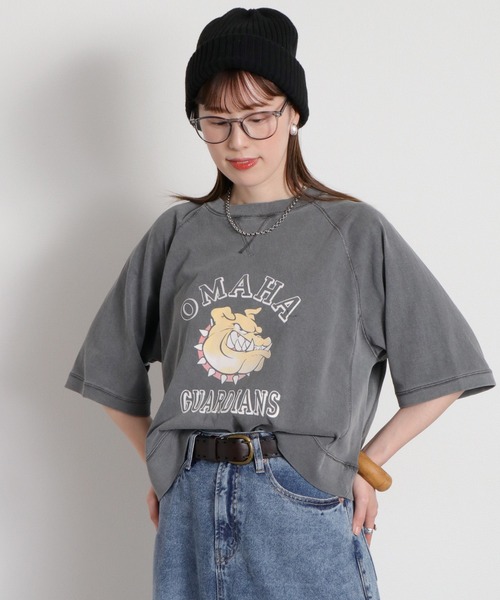 cepo(セポ)の「フロッキー加工アニマルプリントショートスリーブTee(Tシャツ/カットソー・レディース・オフホワイト/サックスブルー/チャコール/レッド・M)」の10枚目の写真