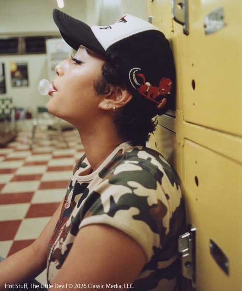 X-girl(エックスガール)の「X-girl | HOT STUFF TRUCKER CAP(キャップ・レディース・ブラック・ONE SIZE)」の4枚目の写真
