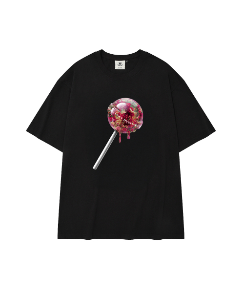 DYSFUNCT(ディスファンクト)の「RED HOOD FLORAL CANDY T-SHIRT(BLACK)(Tシャツ/カットソー・レディース・その他・LARGE/MEDIUM/SMALL)」の4枚目の写真