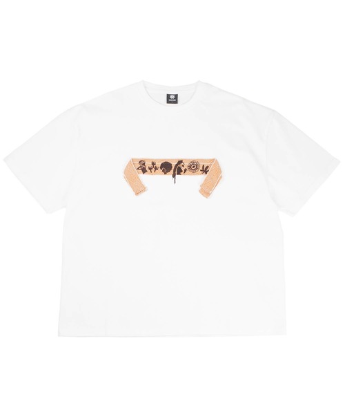 ONEXONE(ワンフォーワン)の「【ONEXONE/ワンフォーワン】WJ EMBROIDERED T-SHIRT(Tシャツ/カットソー・メンズ・ホワイト/ブラック・MEDIUM/LARGE)」の3枚目の写真