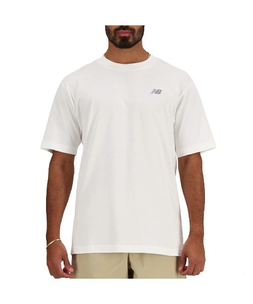 NEW BALANCE(ニューバランス)の「NEW BALANCE SPORT ESSENTIALS SHORT SLEEVE T-SHIRT / ニューバランス ショートスリーブ Tシャツ / MT41509(Tシャツ/カットソー・メンズ・ホワイト/ブラック・L/M/XL/2XL)」の1枚目の写真