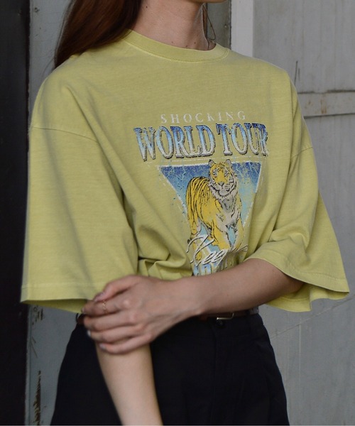 DOUBLE STEAL(ダブルスティール)の「World TourタイガープリントTシャツ(Tシャツ/カットソー・レディース・グリーン系その他/ラベンダー・FREE)」の10枚目の写真