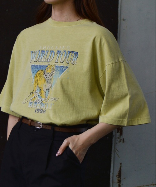DOUBLE STEAL(ダブルスティール)の「World TourタイガープリントTシャツ(Tシャツ/カットソー・レディース・グリーン系その他/ラベンダー・FREE)」の12枚目の写真