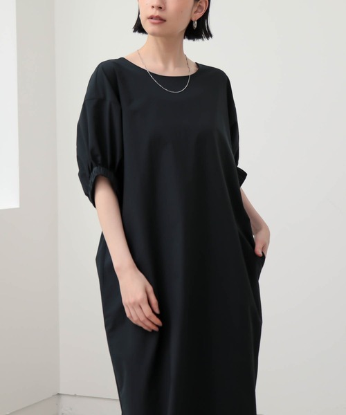 for/c(フォーシー)の「ボリュームスリーブワンピース【サスティナブル】(ワンピース・レディース・ネイビー/ブラック/ブラウン・TM/L/M/PM)」の10枚目の写真