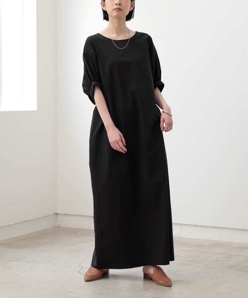 for/c(フォーシー)の「ボリュームスリーブワンピース【サスティナブル】(ワンピース・レディース・ネイビー/ブラック/ブラウン・TM/L/M/PM)」の20枚目の写真