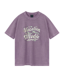 バケーションモード ピグメントオーバーサイズ半袖Tシャツ(クロップ付き)