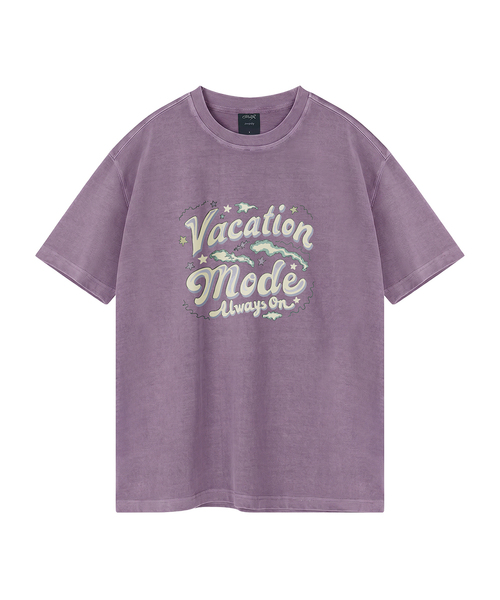 WILDROCK(ワイルドロック)の「バケーションモード ピグメントオーバーサイズ半袖Tシャツ(クロップ付き)(Tシャツ/カットソー・レディース・ピンク/ライトパープル/カーキ/ブルー/ホワイト/ライトグレー/ブラック/チャコール・LARGE/SMALL/MEDIUM/X-SMALL/FREE)」の7枚目の写真