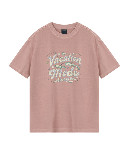 WILDROCK(ワイルドロック)の「バケーションモード ピグメントオーバーサイズ半袖Tシャツ(クロップ付き)(Tシャツ/カットソー・レディース・ピンク/ライトパープル/カーキ/ブルー/ホワイト/ライトグレー/ブラック/チャコール・LARGE/SMALL/MEDIUM/X-SMALL/FREE)」の8枚目の写真