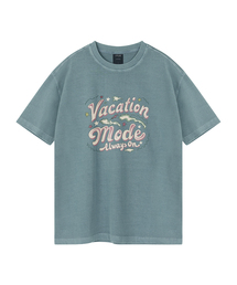 バケーションモード ピグメントオーバーサイズ半袖Tシャツ(クロップ付き)
