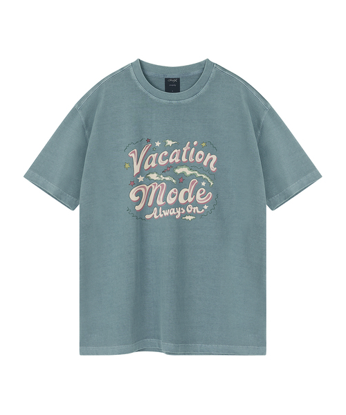 WILDROCK(ワイルドロック)の「バケーションモード ピグメントオーバーサイズ半袖Tシャツ(クロップ付き)(Tシャツ/カットソー・レディース・ピンク/ライトパープル/カーキ/ブルー/ホワイト/ライトグレー/ブラック/チャコール・LARGE/SMALL/MEDIUM/X-SMALL/FREE)」の6枚目の写真