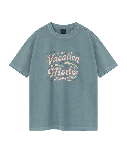 WILDROCK(ワイルドロック)の「バケーションモード ピグメントオーバーサイズ半袖Tシャツ(クロップ付き)(Tシャツ/カットソー・レディース・ピンク/ライトパープル/カーキ/ブルー/ホワイト/ライトグレー/ブラック/チャコール・LARGE/SMALL/MEDIUM/X-SMALL/FREE)」の11枚目の写真