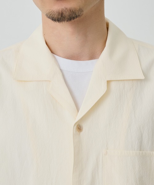 CITY TOKYO(シティトウキョウ)の「【CITY TOKYO/シティートーキョー】High twist cotton シャツ(シャツ/ブラウス・メンズ・オフホワイト/ミント・2/1)」の3枚目の写真