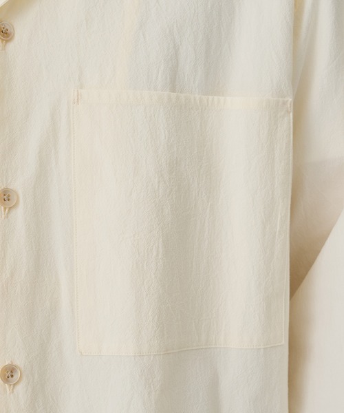 CITY TOKYO(シティトウキョウ)の「【CITY TOKYO/シティートーキョー】High twist cotton シャツ(シャツ/ブラウス・メンズ・オフホワイト/ミント・2/1)」の4枚目の写真