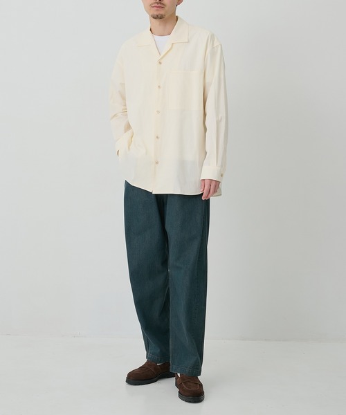 CITY TOKYO(シティトウキョウ)の「【CITY TOKYO/シティートーキョー】High twist cotton シャツ(シャツ/ブラウス・メンズ・オフホワイト/ミント・2/1)」の8枚目の写真