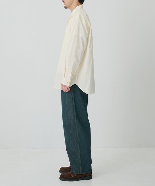 CITY TOKYO(シティトウキョウ)の「【CITY TOKYO/シティートーキョー】High twist cotton シャツ(シャツ/ブラウス・メンズ・オフホワイト/ミント・2/1)」の9枚目の写真