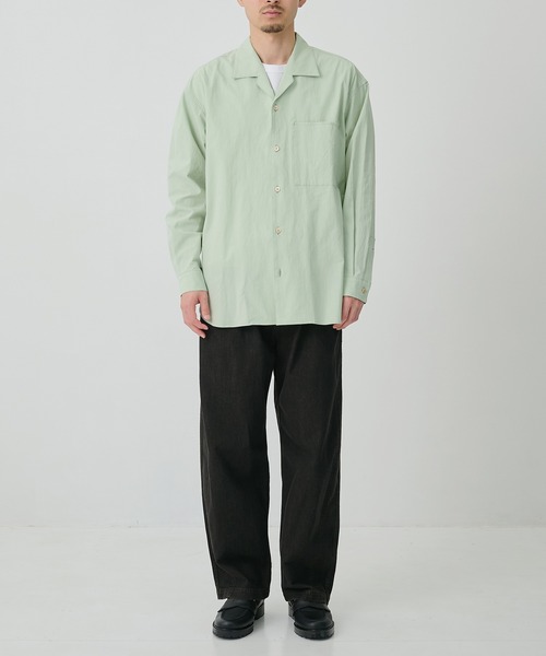 CITY TOKYO(シティトウキョウ)の「【CITY TOKYO/シティートーキョー】High twist cotton シャツ(シャツ/ブラウス・メンズ・オフホワイト/ミント・2/1)」の13枚目の写真