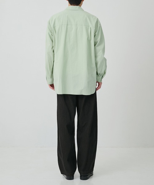 CITY TOKYO(シティトウキョウ)の「【CITY TOKYO/シティートーキョー】High twist cotton シャツ(シャツ/ブラウス・メンズ・オフホワイト/ミント・2/1)」の15枚目の写真