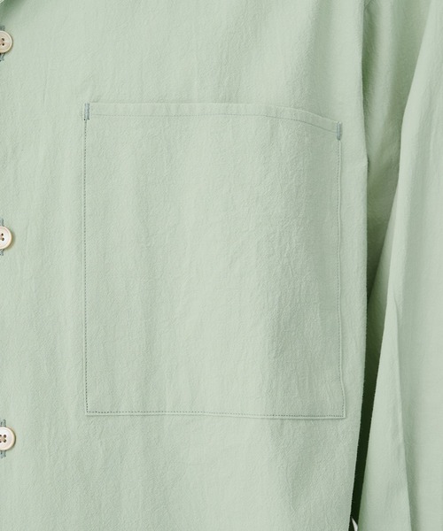CITY TOKYO(シティトウキョウ)の「【CITY TOKYO/シティートーキョー】High twist cotton シャツ(シャツ/ブラウス・メンズ・オフホワイト/ミント・2/1)」の17枚目の写真