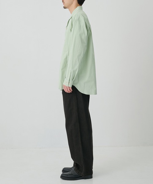 CITY TOKYO(シティトウキョウ)の「【CITY TOKYO/シティートーキョー】High twist cotton シャツ(シャツ/ブラウス・メンズ・オフホワイト/ミント・2/1)」の14枚目の写真