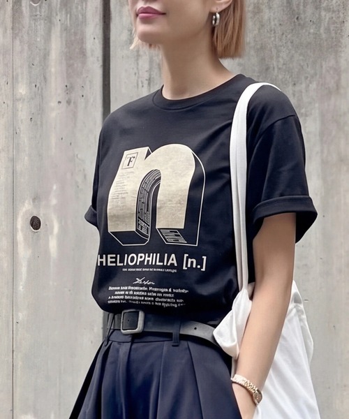 SETUP7(セットアップセブン)の「【SETUP7】立体"n"ロゴグラフィック半袖Tシャツ SPD(Tシャツ/カットソー・レディース・ホワイト/ライトグレー/ブラック・M/L)」の3枚目の写真
