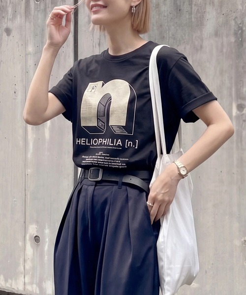 SETUP7(セットアップセブン)の「【SETUP7】立体"n"ロゴグラフィック半袖Tシャツ SPD(Tシャツ/カットソー・レディース・ホワイト/ライトグレー/ブラック・M/L)」の6枚目の写真