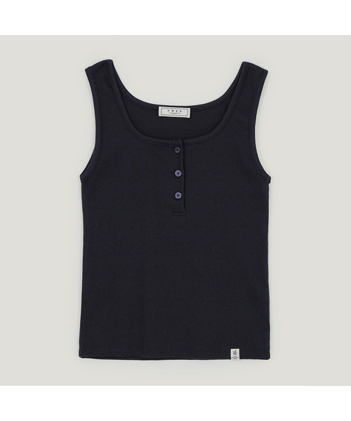 TWEE(トゥウィー)の「パーキンリブボタンスリーブレス(Tシャツ/カットソー・レディース・アイボリー/オリーブ/レッド/ネイビー・FREE)」の3枚目の写真