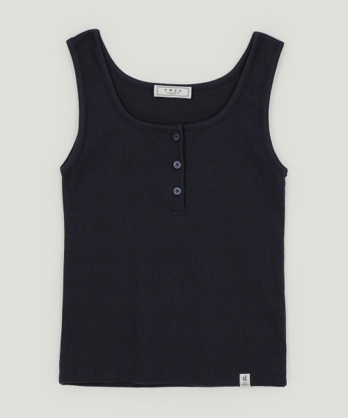 TWEE(トゥウィー)の「パーキンリブボタンスリーブレス(Tシャツ/カットソー・レディース・アイボリー/オリーブ/レッド/ネイビー・FREE)」の11枚目の写真